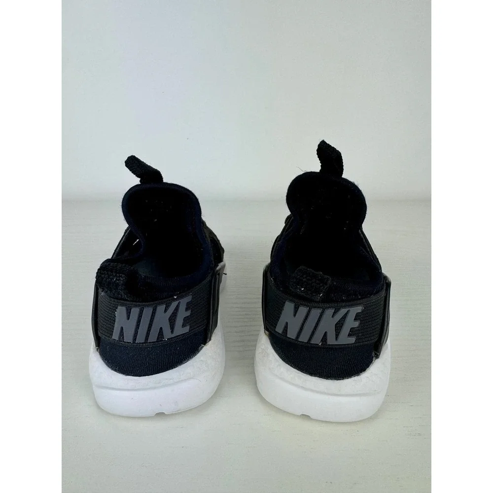 Nike Huarache Run Ultra Black White Toddler Sneakers Boys Girls Size 6C Baby Kid - Picture 3 of 8